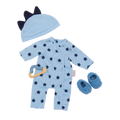 LullaBaby Boy Doll Blue Pyjama Outfit - 36cm Baby Doll Onesie 