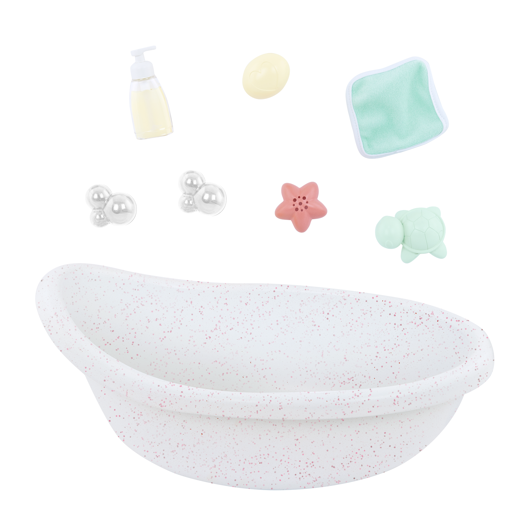 Baby Doll Bathtub Set - Bath Toys for Kids - Accessory for Baby Dolls - LullaBaby
