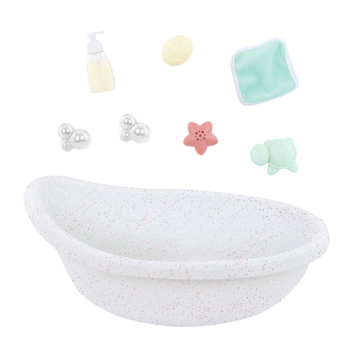Baby Doll Bathtub Set - Bath Toys for Kids - Accessory for Baby Dolls - LullaBaby