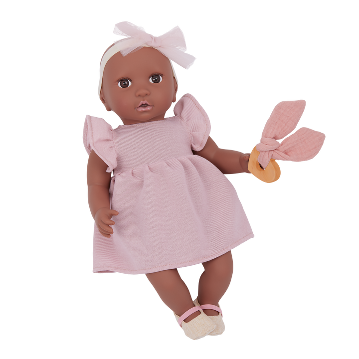 Baby Doll Clothing Sets - 3 Outfits for Baby Girl Doll - Dress, Pyjama Set & Bath Towel - Clothes for Baby Dolls - LullaBaby