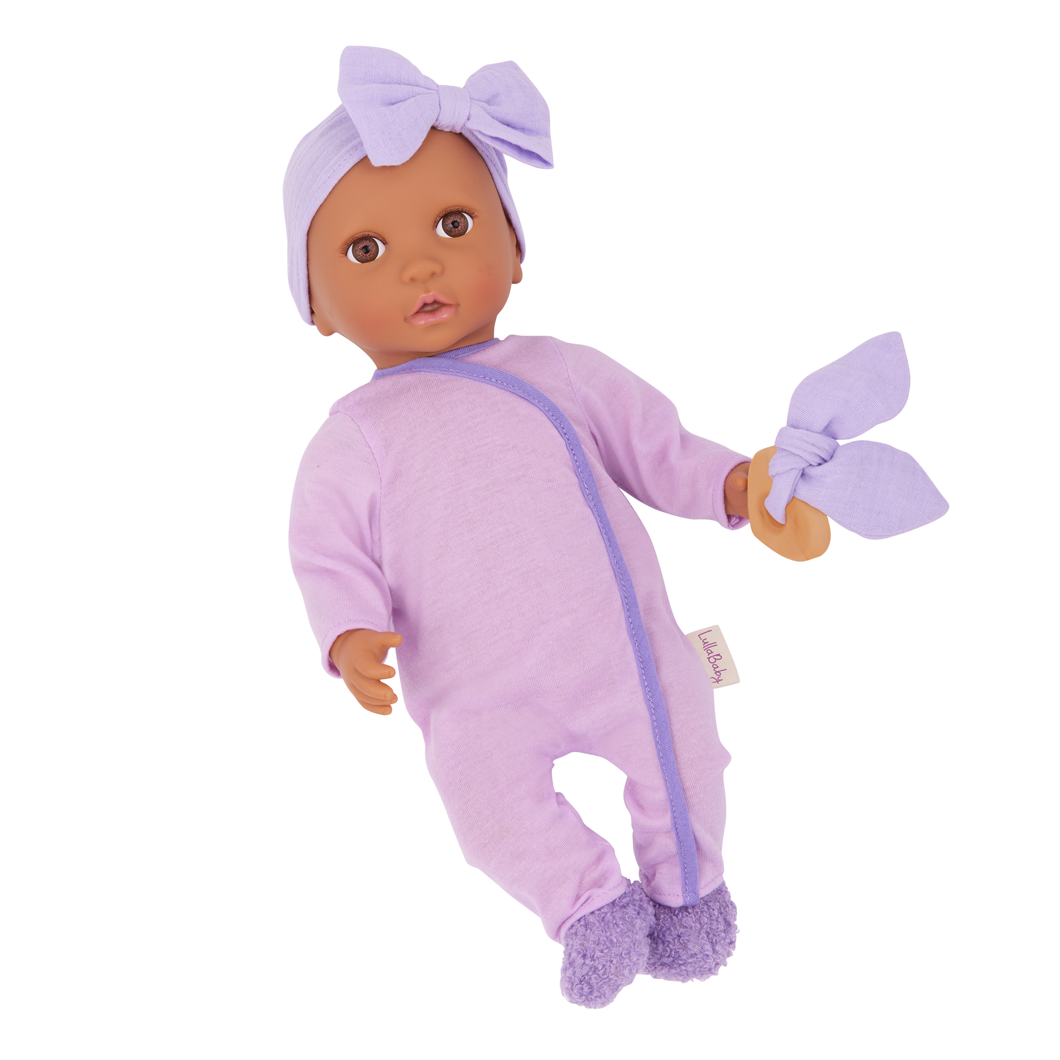 Baby Doll Pyjama Outfit - Purple Onesies for 36cm Baby Doll - LullaBaby