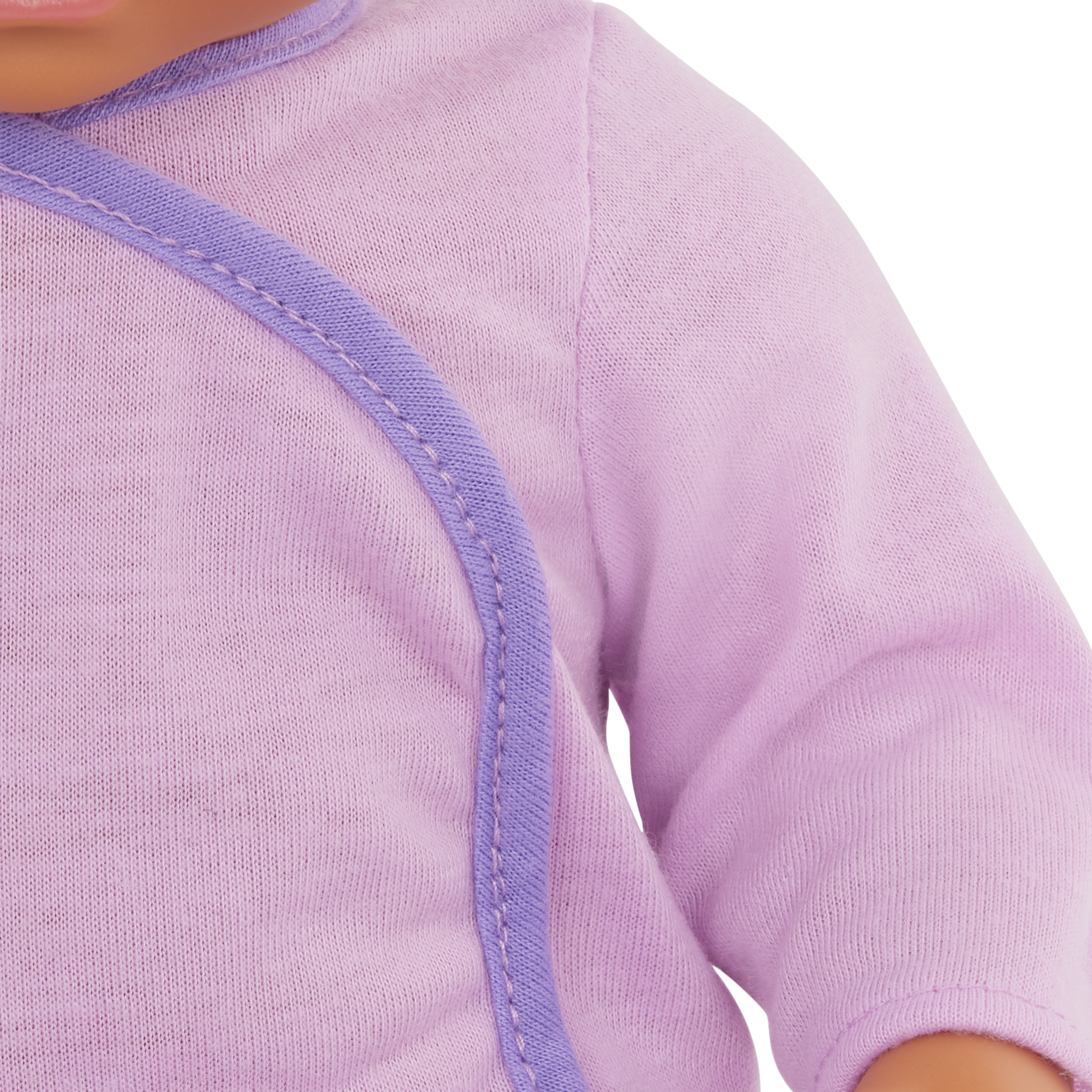 Baby Doll Pyjama Outfit - Purple Onesies for 36cm Baby Doll - LullaBaby