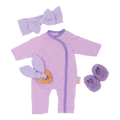 Baby Doll Pyjama Outfit - Purple Onesies for 36cm Baby Doll - LullaBaby