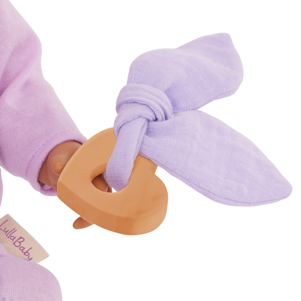 Baby Doll Pyjama Outfit - Purple Onesies for 36cm Baby Doll - LullaBaby