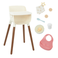 Baby Doll High Chair & Feeding Set - High Chair for 36cm Baby Doll & Accessories - Baby Doll Accessory - LullaBaby