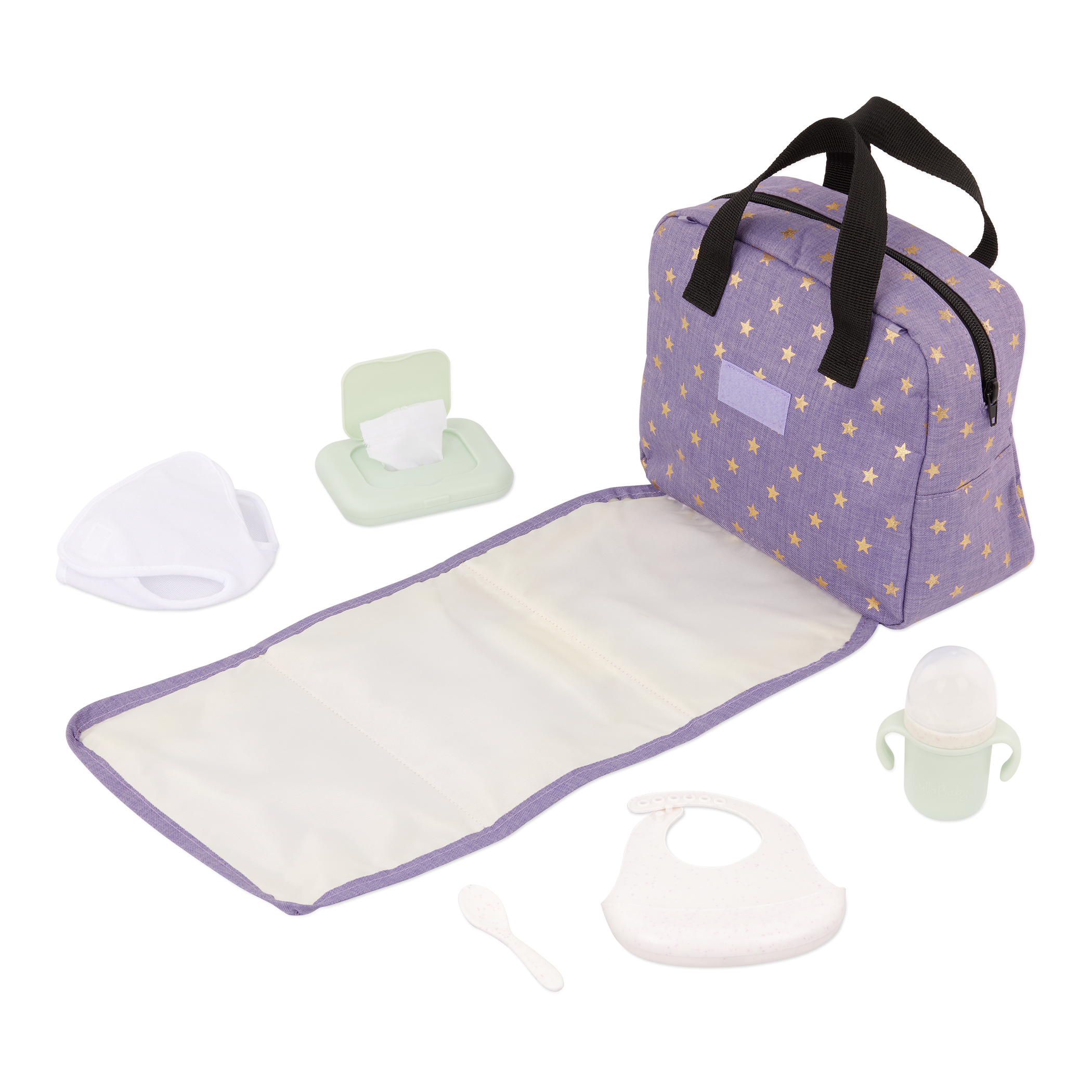 Baby Doll Nappy Bag in Purple - Changing Accessories for Baby Doll - LullaBaby