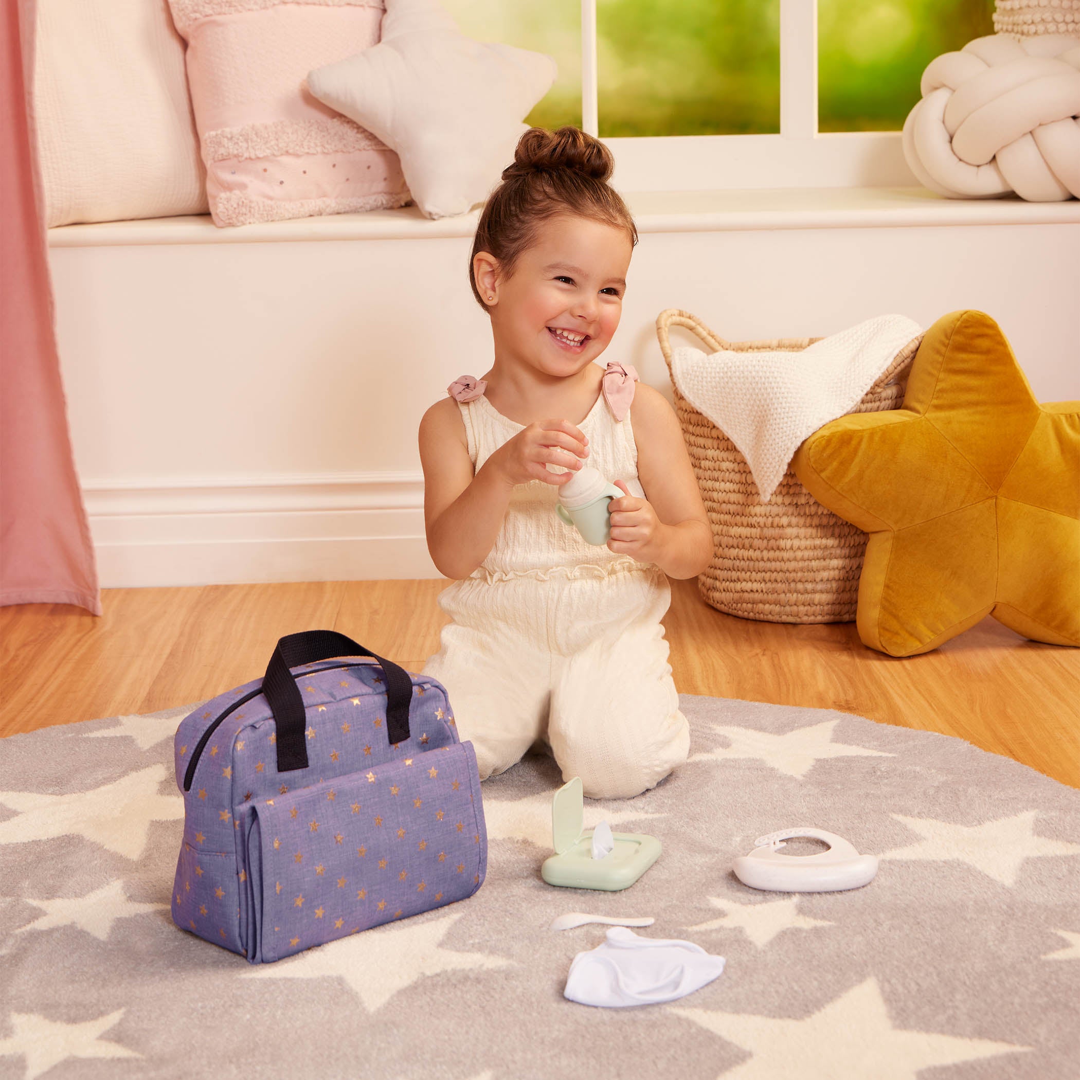 Baby Doll Nappy Bag in Purple - Changing Accessories for Baby Doll - LullaBaby