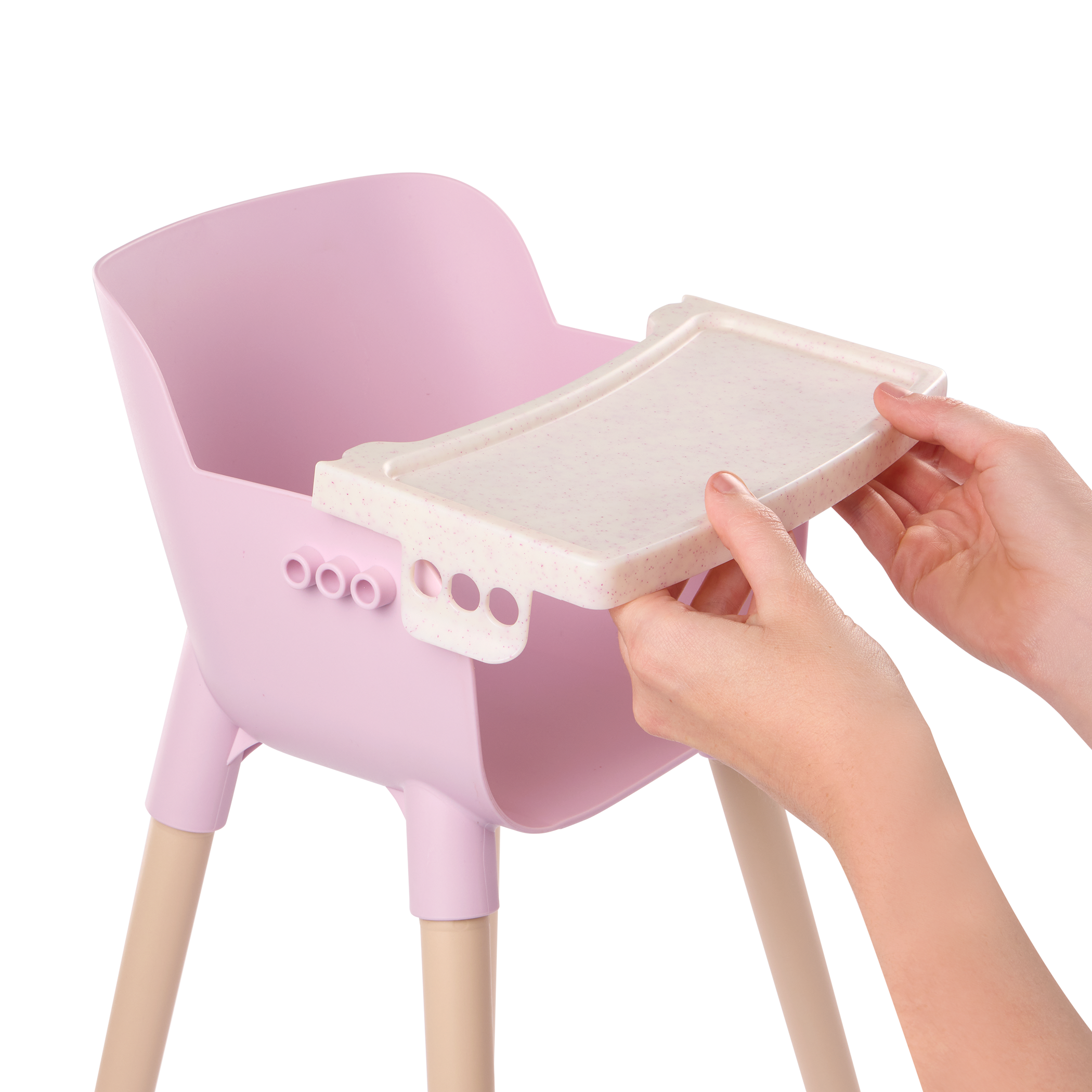 Baby Doll High Chair in Pink - Accessory for 36cm Baby Dolls - LullaBaby UK