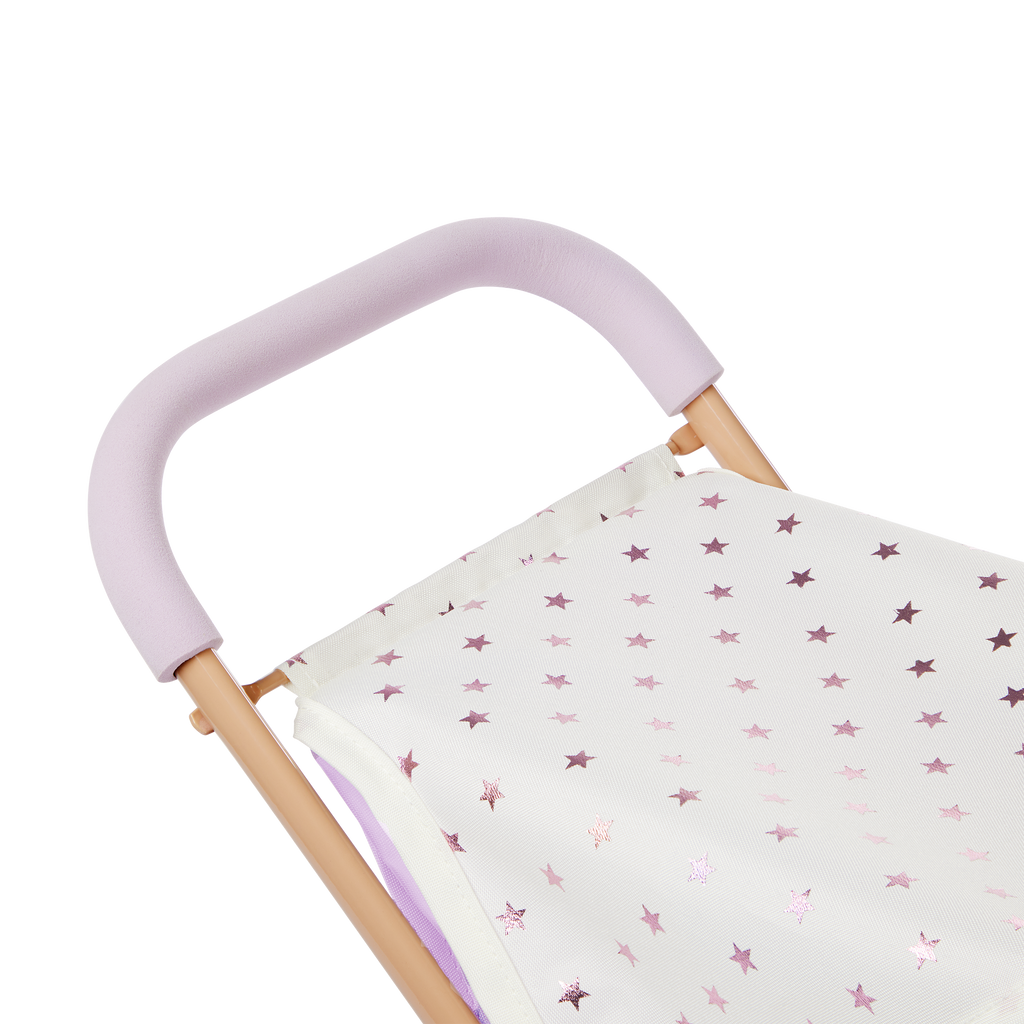 LullaBaby Doll Nursery Set - White & Lilac Coloured Nursery - Playpen, Jogger Pram & Highchair - Baby Doll Accessories - LullaBaby UK
