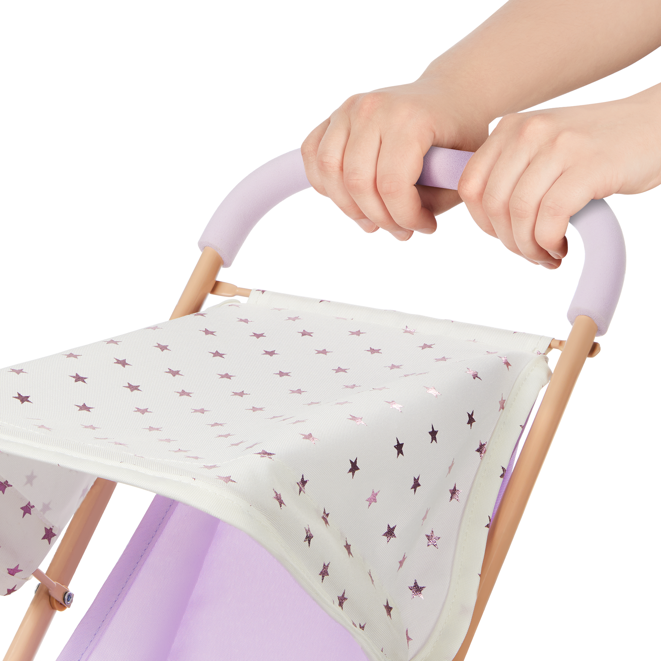 LullaBaby Doll Nursery Set - White & Lilac Coloured Nursery - Playpen, Jogger Pram & Highchair - Baby Doll Accessories - LullaBaby UK