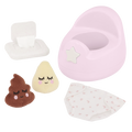 Baby Doll Potty Set in Pink - Baby Doll Accessory with Fun Sounds - LullaBaby