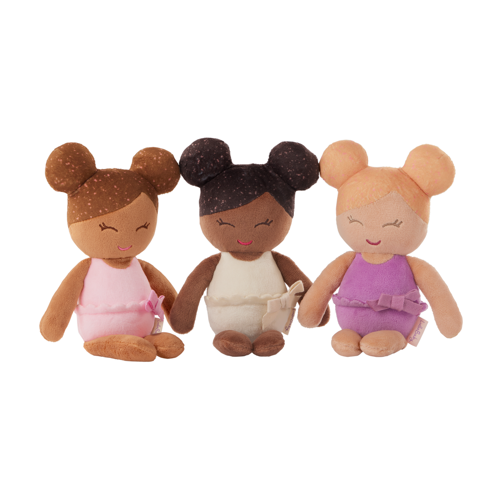 Bath Dolls Bundle - Set of 3 Bath Dolls in Pink Basket - Bath Toys for Kids - Gifts for Ages 2 Years + - LullaBaby Dolls