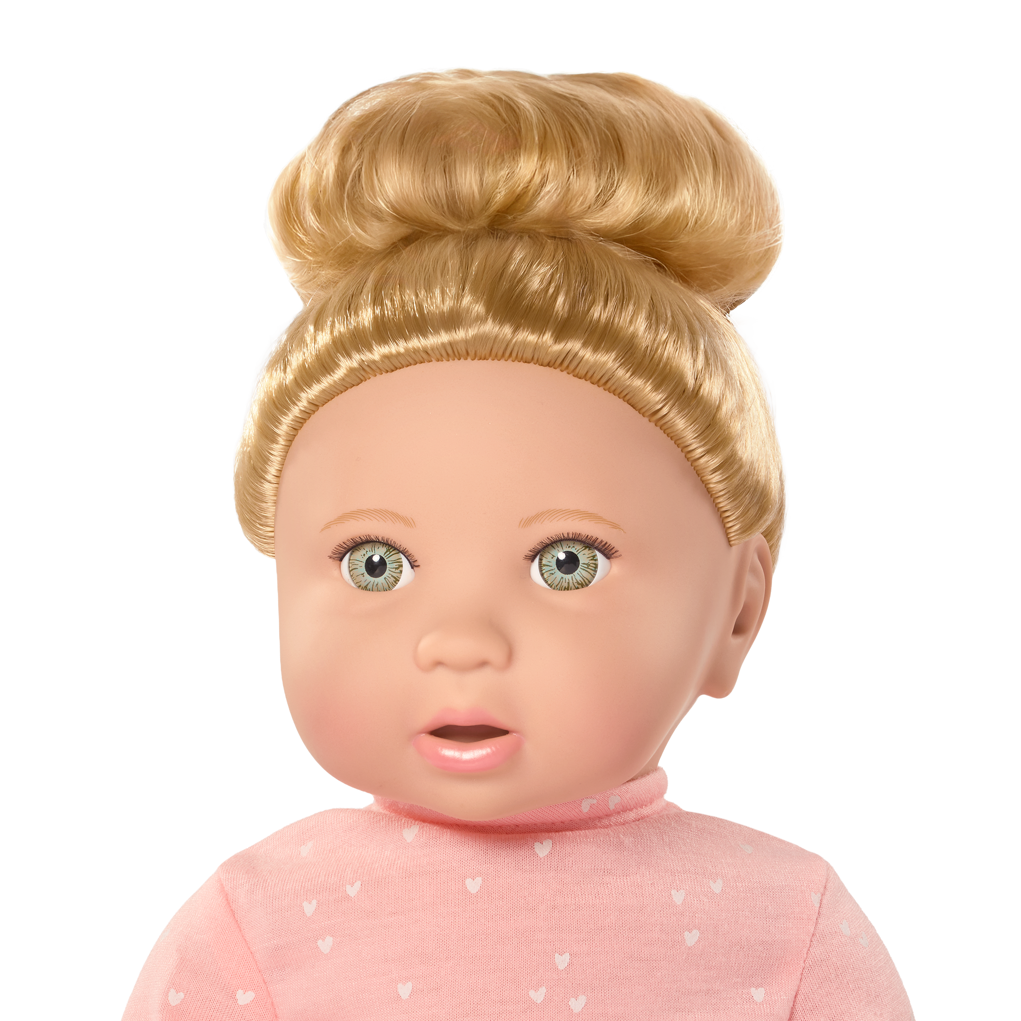 Baby Doll & Cuddler - 36cm Baby Doll with Hair - Brown Bear Style Cuddler - Gifts for Ages 2 Years + - LullaBaby UK