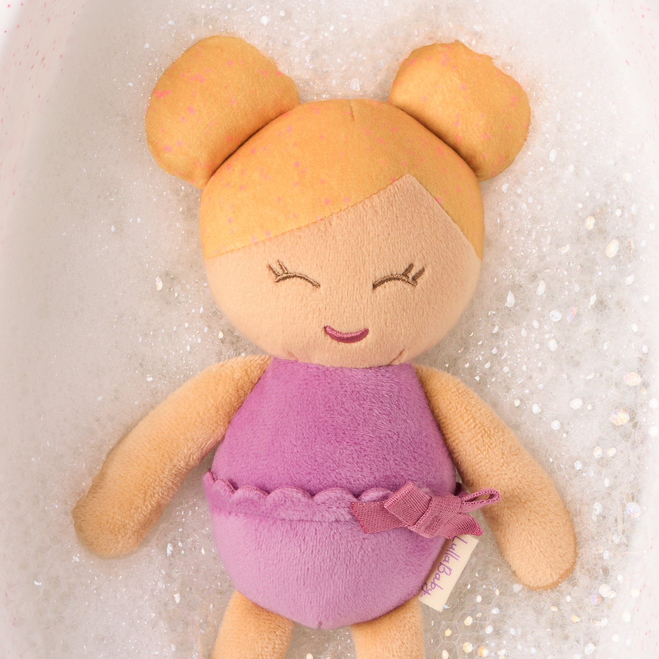 Plush Baby Bath Doll with Blonde Hair - Mini Bath Doll for Kids - Bath Toys - Toys for Toddlers - LullaBaby Dolls