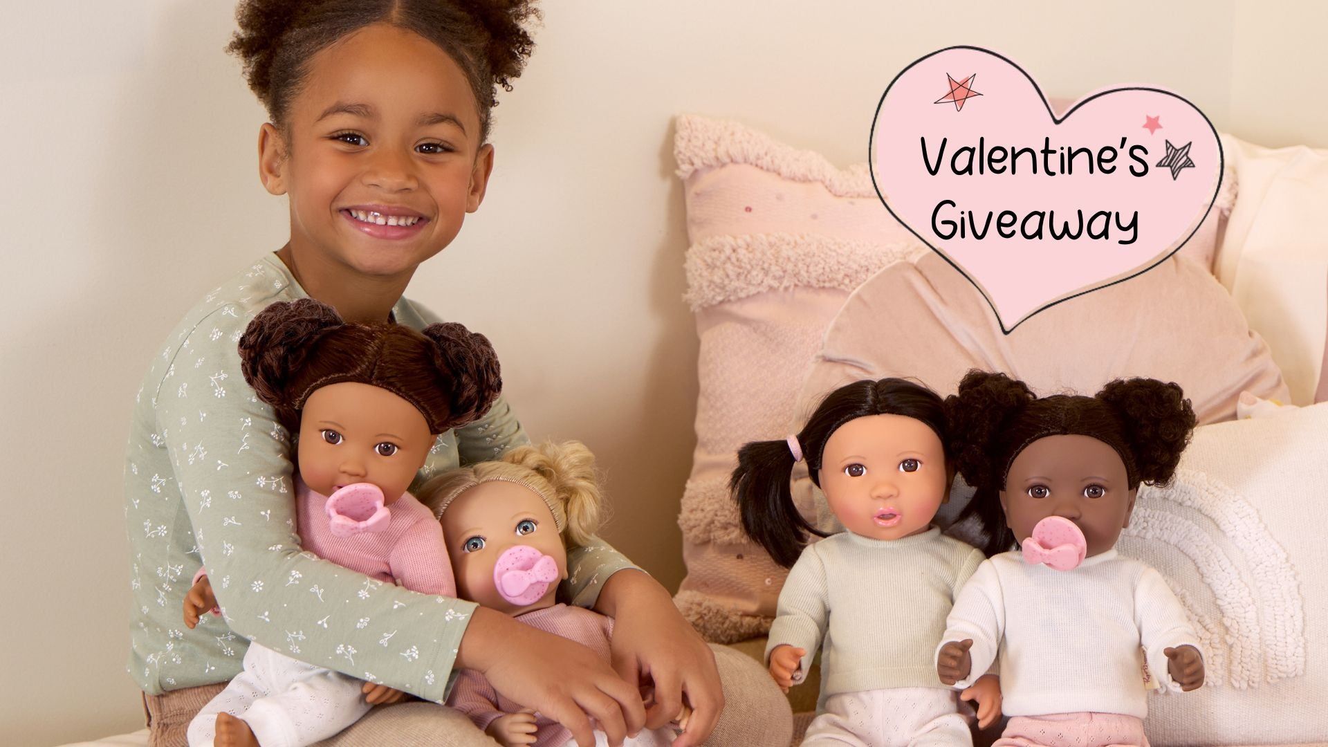 Valentine's Giveaway - LullaBaby Dolls with Hair - Toys for Toddlers - Baby Dolls & Accessories - LullaBaby UK