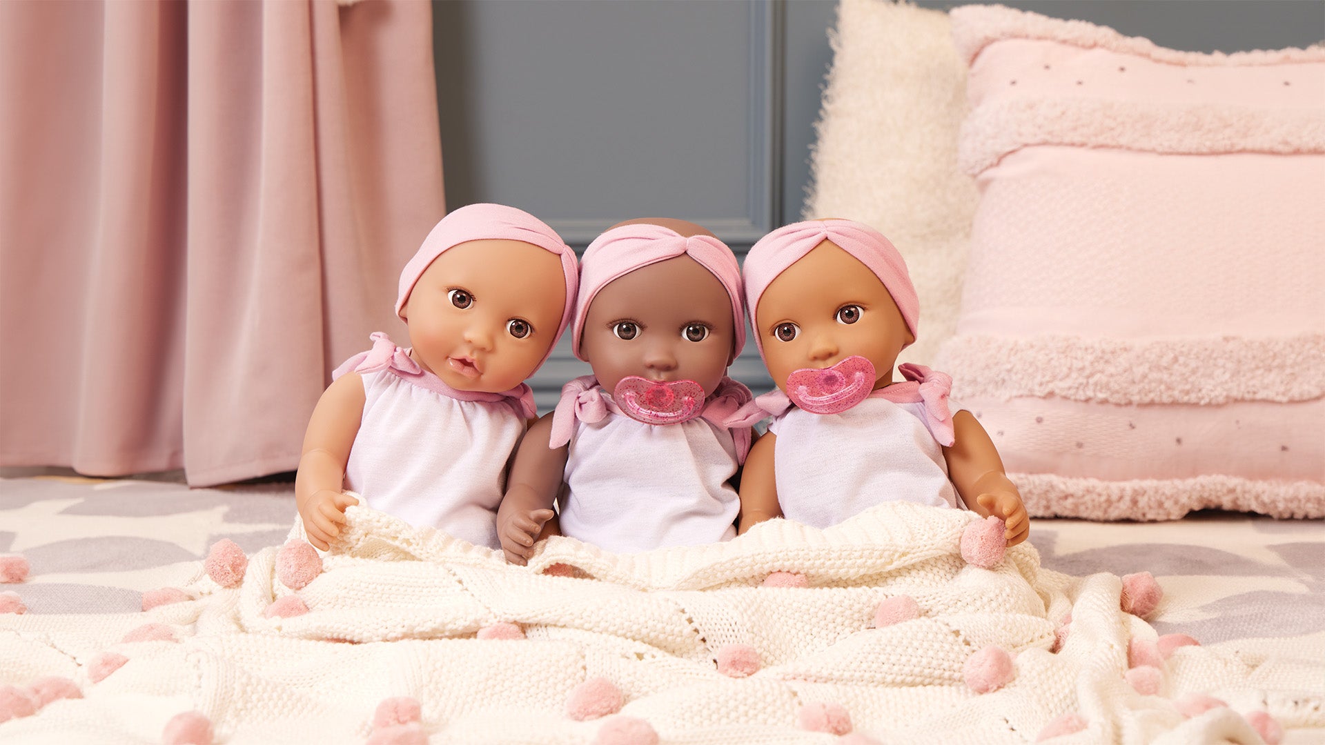 LullaBaby Dolls with Headband & Dummies - Discover 36cm Baby Dolls for Toddlers - Dolls for Ages 2 - 6 Years - LullaBaby UK